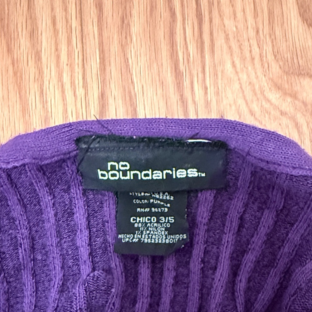 No Boundaries Ribbed Purple Camisole - Picture 2 of 3
